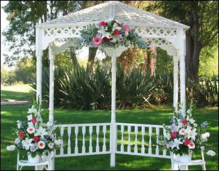 Visser's Gazeebo Setup from Visser's Florist and Greenhouses in Anaheim, CA