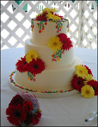 Visser's Cake With Flowers from Visser's Florist and Greenhouses in Anaheim, CA