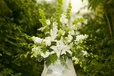 White Pillar Arrangement from Visser's Florist and Greenhouses in Anaheim, CA