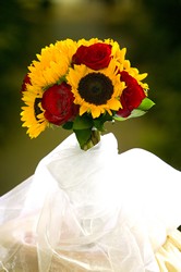 Sunflower and Rose Bouquet from Visser's Florist and Greenhouses in Anaheim, CA