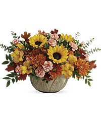 Autumn Sunbeams Centerpiece from Visser's Florist and Greenhouses in Anaheim, CA