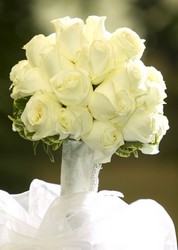 White Rose Bridal Bouquet from Visser's Florist and Greenhouses in Anaheim, CA