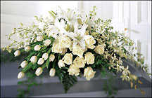 funeral flowers and casket pieces