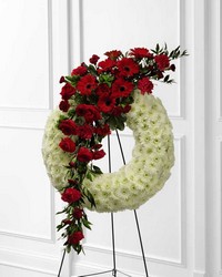 Graceful Tribute Wreath from Visser's Florist and Greenhouses in Anaheim, CA