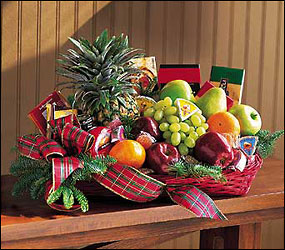 Fruit and Gourmet Basket from Visser's Florist and Greenhouses in Anaheim, CA