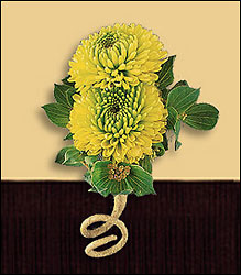 Chartreuse Chrysanthemum Boutonniere from Visser's Florist and Greenhouses in Anaheim, CA