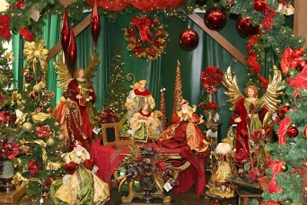 Beautiful Nativity Scene, by Visser's Florist in Anaheim, CA