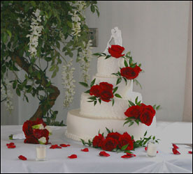 Visser's Wedding Cake from Visser's Florist and Greenhouses in Anaheim, CA
