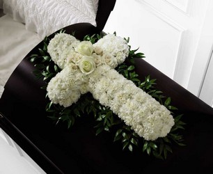 Peaceful Memories(tm) Casket Spray from Visser's Florist and Greenhouses in Anaheim, CA