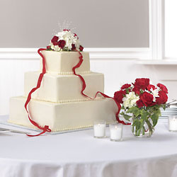 Wedding Cake from Visser's Florist and Greenhouses in Anaheim, CA