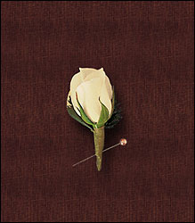 Miniature White Rose Boutonniere from Visser's Florist and Greenhouses in Anaheim, CA