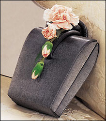 Cascading Carnations Purse Corsage from Visser's Florist and Greenhouses in Anaheim, CA