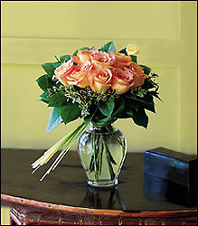 Perfectly Peachy Roses from Visser's Florist and Greenhouses in Anaheim, CA