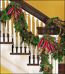 Staircase Garland from Visser's Florist and Greenhouses in Anaheim, CA