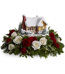 Thomas Kinkade Christmas Arrangement