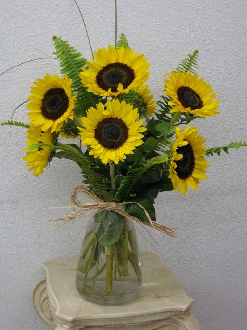 Sunflower Arrangement designed by Visser's Florist in Orange County, CA